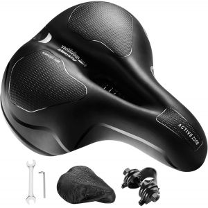Selle De V&eacute;lo Confortable En Mousse &Agrave; M&eacute;moire De Forme,Ergonomique,R&eacute;sistante Aux Chocs,Imperm&eacute;able Et Respirante,Large Selle De V&eacute;lo Pour Homme Et Femme - Neuf