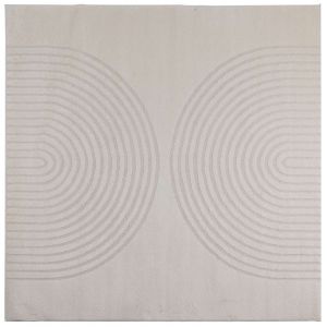 Vidaxl Tapis De Surface Carr&eacute; Cr&egrave;me 120 X 120 Cm - Neuf