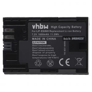 vhbw 1x Batterie compatible avec Canon EOS R6 Mark II, R7, R5 C appareil photo (1600mAh, 7,2V, Li-ion) - Neuf