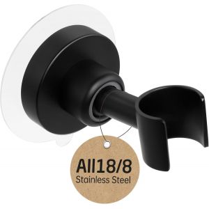 KAL-Support Douchette Noir Adhésif Support Pommeau De Douche Acier Inoxydable 18/8 Support De Douche (21Mm-23Mm)Réglable Remplacement Mural , C207Df-Bk - Neuf
