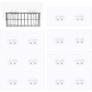 10 Pièces Adhésifs de Rechange pour Support de Douche Crochets,Crochet Adhesif Mural pour Etagere Salle de Bain,Crochets de Suspension Porte Savon,Accessoires de Cuisine - Neuf