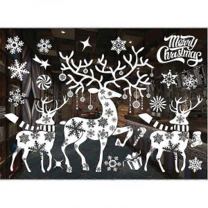 Autocollant de d&eacute;calcomanie de fen&ecirc;tre de No&euml;l &eacute;lectrostatique No Trace Window - Neuf