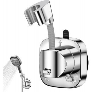 VIOU-Support De Pommeau De Douche Rotatif À 360° Avec Ventouse,Support De Douche Réglable,Sans Perçage,Support De Douchette Amovible,Antidérapant Et Inoxydable,Pour Salle De Bain Et Douche - Neuf