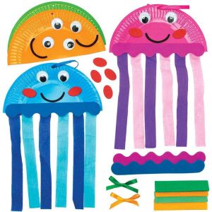 KALANKA-Assiettes Décoratives motif Méduses - Lot de 4, Activites Manuelles pour les Enfants (FC778) - Neuf