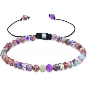 Eryi-Bracelet Pierre Naturelle Femme, Boho Bracelet Pierre Coloré Pour Femme, Bracelet Yoga Perles Femme, 16-24 Cm Bracelet De Surf Pour Femmes, Bijoux Cadeau Pour Femme Fille - Neuf