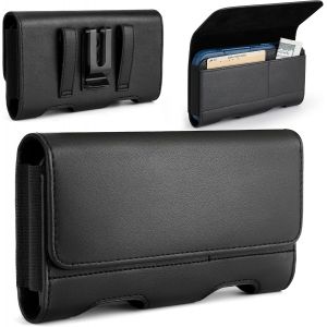 Kal-Étui De Ceinture Pour Iphone 14 13 12 11 Pro, Xr,Xs,Galaxy S22 S21 S20 M01 Core,Fermeture Magnétique Téléphone Protection Étuis En Clip Per Cintura, Universale Cell Phone Holster With Belt Clip - Neuf