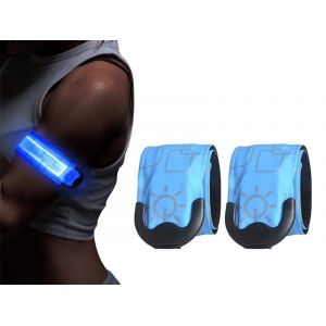 Brassard Lumineux Led &iquest; Bracelets De S&eacute;curit&eacute; Nocturnes Rechargeables (2 Pi&egrave;ces, Bleu) - Neuf