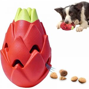 Jouet À Mâcher Pour Chien Grand Jouet À Mordre Pour Chiot, Distributeur De Friandises En Caoutchouc Naturel Dur Et Durable (Fruit Du Dragon)1pc - Neuf