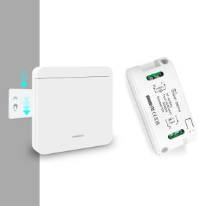 Kit Interrupteur Sans Fil,Interrupteur émetteur Radio 433 MHz,Plage De Contrôle De 100 Mètres Pour L'éclairage,Interrupteur De Télécommande Mobile,Récepteur 2200 W - Neuf