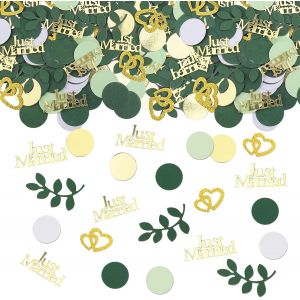 Just Married d&iquest;&iquest;coratif table de mariage d&iquest;&iquest;coration coeurs ensemble de confettis d&iquest;&iquest;coratifs, 250 pi&iquest;&iquest;ces d&iquest;&iquest;coration de table mariage vert, d&iquest;&iquest;coration de mariage grand, d&iquest;&iquest;coration de mariage pa - Neuf