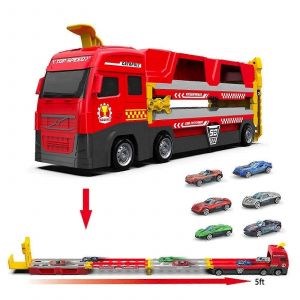 Camion-remorque télécommandé avec catapulte pliable, grand modèle, compatible avec les enfants, neuf, Royaume-Uni, haute qualité-Bears - Neuf