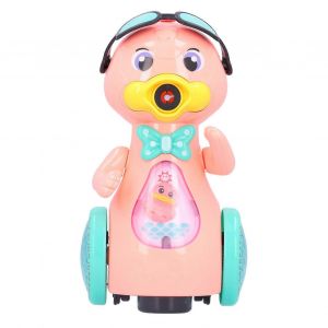 Machine &agrave; bulles &eacute;lectrique pour enfants Fabricant de bulles automatique Cartoon Duck Bubble Blower avec lumi&egrave;re - Neuf