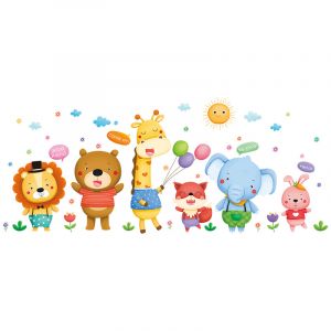 Stickers Animaux De La Foret - Stickers Cerf Ours Renard Animal De Dessin Anim&eacute; Sticker Mural Pour B&eacute;b&eacute; P&eacute;pini&egrave;re F&ecirc;te - Neuf