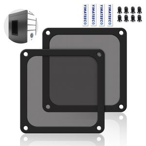 Filtre Poussi&egrave;re 140mm Magn&eacute;tique Filtre Ventilateur en Maille Grille de Protection pour Bo&icirc;tier d'Ordinateur Dissipateur Refroidisseur (Nylon, 140 * 140mm, 2 Pi&egrave;ces, Noir) - Neuf