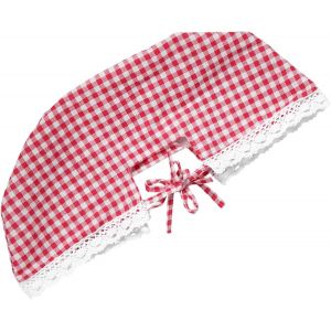 Ulteronixshop-Insert en tissu lavable pour paniers en rotin - R&eacute;utilisable - Solide - Avec motif &agrave; carreaux rouges - Aspect boh&egrave;me d&eacute;coratif - Pour paniers de pique-nique - Neuf