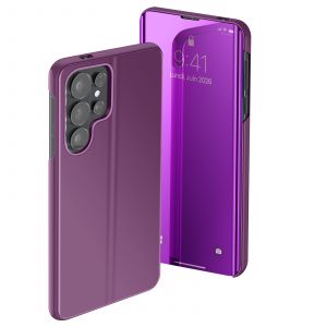 &Eacute;tui de Protection pour Galaxy S26 Ultra Clear View avec Support Vid&eacute;o Violet - Neuf
