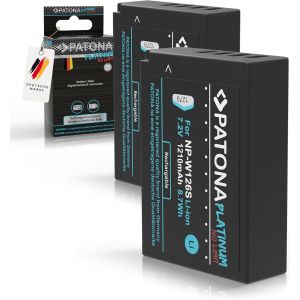 2X Platinum NP-W126s Batterie 1210mAh Compatible avec Fuji Fujifilm XM5 X100F X100V X100VI XA1 XA2 XA3 XA5 XS10 XT3 XT20 XT30 II XT5 XT50 X-M5 X-S10 X-T3 X-T50 NP W126s NPW126s NP-W126 - Neuf