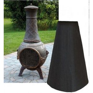 Jardin pour foyer extérieur Barbecue Poêle à poussière Protection étanche Grille de cuisson Poêle à bois Couverture de résistance à la neige,Noir - Neuf