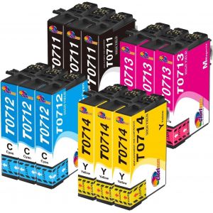 T0715 Multipack Cartouche Pour Epson T0711 T0712 T0713 T0714 T0715 Pour Epson Stylus Sx400 Sx218 Sx510W Sx205 Sx105 Dx8450 Sx115 Sx110 Sx415 Sx515W Sx215 Dx5050 Dx7450 Dx4400 Sx200(12 Pack) - Neuf
