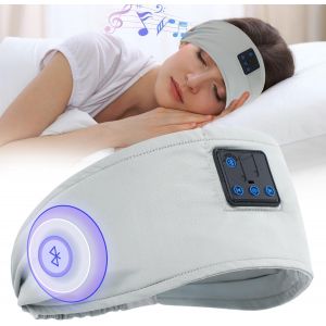 LORANKA-Casque de sommeil 5 en 1 Bluetooth 5.4, bandeau Bluetooth sans fil, avec haut-parleur st&eacute;r&eacute;o HD fin, &eacute;couteurs doux pour hommes, femmes, adolescents, sommeil, entra&icirc;nement, yoga et voyage, la - Neuf