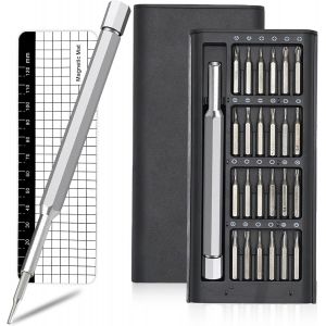 Kal-Kit Tournevis De Précision, 25 En 1 Mini Tournevis, Tournevis Precision, Tournevis Multifonction, Petit Tournevis Convient Pour Réparation Téléphones Portables Montres Lunettes Ordinateurs - Neuf