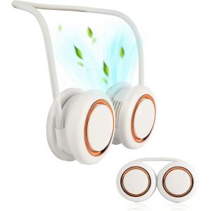 Ventilateur de cou portable sans accrochage Mini USB personnel Tour de cou Refroidissement à 360° rechargeable - Neuf