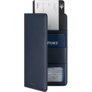 nzqaf-Porte Passeport Portefeuille de Voyage, Porte Passeport en Cuir Couverture RFID Bloquant l'organisateur de Documents de Voyage pour Femmes Hommes - Neuf
