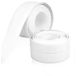 2 bandes d'étanchéité pour le bain,bande de silicone de 21 pieds,ruban d'étanchéité auto-adhésif pour baignoire et mur anti-moisissure et imperméable - Neuf