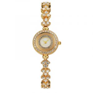 Montre Bracelet Ronde Diamant Pour Femme, Montre Perle, Montre, Bracelet Bling, Bracelet Tendance Pour Spectacles En Extérieur Fantaisie Cristal Quartz Pour Femme - Neuf