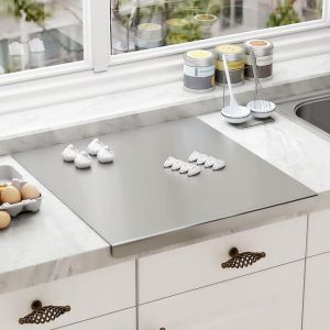 Bordeag Planche &Agrave; D&eacute;couper En Acier Inoxydable, Planches &Agrave; D&eacute;couper, Planche &Agrave; P&eacute;trir En Acier Inoxydable Avec Bord D'arr&ecirc;t Plan De Travail De Cuisine Pour Cuisine, Bar, Restaurant 40 X 30 Cm - Neuf