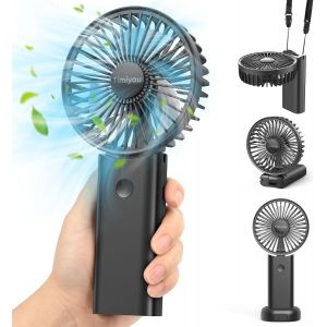 KALANKA-Mini Ventilateur Portable, Ventilateur à main, Petit Ventilateurs USB de Voyage, Ventilateurs Manuel Rechargeable Avec 3 Vitesses Pour Extérieur, Déplacement, Bureau, Camping - Neuf