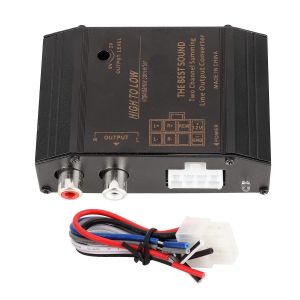 12 V Haut-Parleur Audio De Voiture Convertisseur De Niveau Haut &Agrave; Bas Convertisseur De Ligne Adaptateur De Sortie Port Anti-Interf&eacute;rence - Neuf