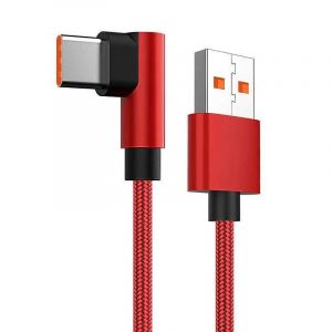 Nnbili 6a C&acirc;ble Usb Type C 90 Degr&eacute;s Pour Oppo 66w Cordon De Charge Rapide Pour Honor Huawei Oneplus Realme Usb Micro Chargeur Fil De Donn&eacute;es.Usb Type C Red.0.25 M - Neuf