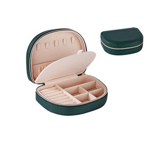 &Eacute;tui De Voyage &Agrave; Double Compartiment Pour Bijoux - Vert - Neuf