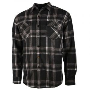 Chemise Chaude Homme &Agrave; Carreaux Polyester Grise M &Agrave; 3xl - Neuf