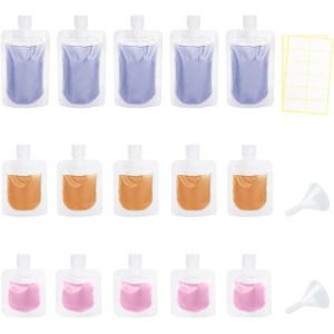 15 Pièces Flacon Voyage Avion,Contenant Voyage 30/50/100ml,Voyage Accessoires Flacon,Kit Voyage Produit Toilette,Kit de Bouteilles de Voyage Vides pour Lotion,Shampoo,Creme - Neuf