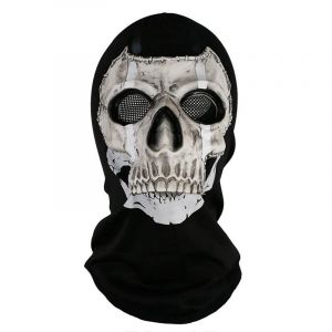 Masque De Crâne Fantôme D'horreur Unisexe Pour Halloween,Couvre-Chef En Latex Mw2,Casque De Cosplay,Accessoire De Mascarade De Fête--Skull E-Printed - Neuf