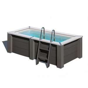 Piscine composite Avant-Garde rectangulaire 3,15 x 1,75 x 0,96 m - Gr&eacute; - Neuf