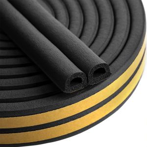 Joint d'étanchéité pour portes,fenêtres,10 m-Joint de fenêtre autocollant-En caoutchouc-Anti-collision-En mousse-Pour isolation phonique-Noir - Neuf