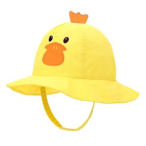 Chapeau De Soleil Unisexe Pliable Jaune Canard Pour Bébé Fille, Protection Solaire Anti-Uv, Chapeau De Plage Pour Bébé Fille - Neuf