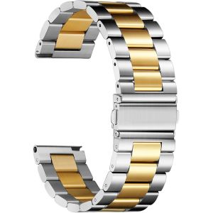Kal-Bracelets À Chaîne En Métal À Libération Rapide, Bracelet En Acier Inoxydable Solide 18 Mm 20 Mm 22 Mm - Neuf