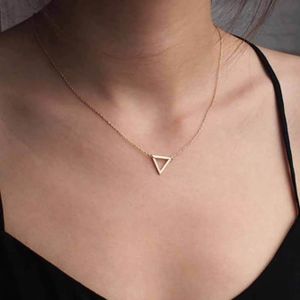 Kal-Collier En Or Délicat Collier Pendentif Triangle Minuscule Collier Chaîne Délicate Collier Géométrique Bijoux Minimalistes Pour Femmes Et Filles - Neuf