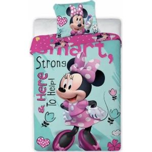 Parure De Couette - Homerokk - Minnie Disney - 140x200 Cm - Drap Housse 90x190 - Rose Pale - Neuf
