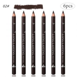 Crayon &Agrave; Sourcils Professionnel Imperm&eacute;able Pour Femmes,Stylo De Maquillage Pour Les Yeux,Couleur Facile,Naturel,Noir,Marron,Outil De Beaut&eacute; Cosm&eacute;tique,6/12 Pi&egrave;ces.6Pcs Brown 02 No Box. - Neuf