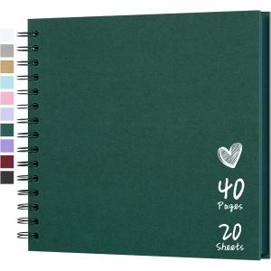 Album De Scrapbooking 20,5 X 20,5 Cm Avec Papier Kraft &Agrave; Couverture Rigide,Album Photo De 20 Feuilles,Album M&eacute;moire Pour Famille,Mariage.[P24] - Neuf