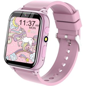 MEVRONISSHOP-Montre Connect&eacute;e Enfant, 26 Jeux - HD Cam&eacute;ra, R&eacute;veil, Mode &eacute;cole, Musiquem, Podom&egrave;tre, Chronom&egrave;tre, Calendrier, Calculatrice, Cadeaux pour Gar&ccedil;ons et Filles, Montre Intelligente Enfant - Neuf