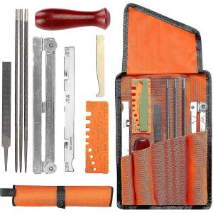 10 pièces d'affûtage professionnel de tronçonneuse,kit d'affûtage de chaîne avec lime ronde 4.0-4.8 - 5.5 mm meilleur cadeau - Neuf