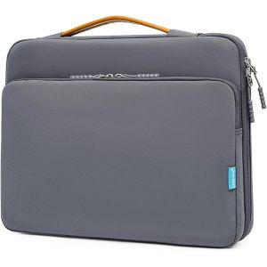 15-16 Pouces Housse Pour Ordinateur Portable, Pochette Pc Portable Antichoc &Eacute;tanche Avec Pochette Pour Accessoires, Sac De Transport Pc Compatible Avec Macbook, Hp, Dell, Lenovo Et Asus (Gris) - Neuf