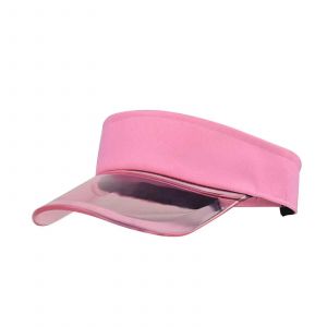 Casquette De Soleil Rose Transparente Unie Pour Femme - Neuf