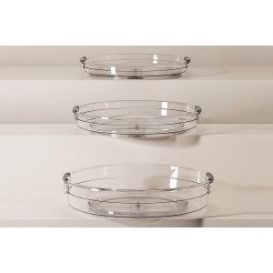 Organisateur &Agrave; Plateau Rotatif 3 Pi&egrave;ces Pour Placard De Cuisine, &Eacute;tag&egrave;re &Agrave; &Eacute;pices Et Rangement De Coiffeuse - Neuf